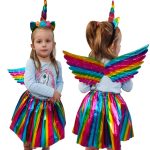 Unicorn costume skirt headband multicolour