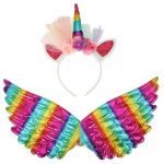 Unicorn costume skirt headband wings
