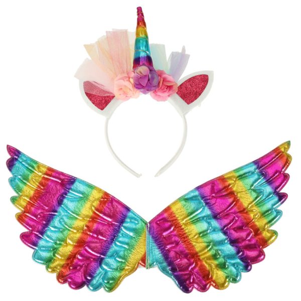 Unicorn costume skirt headband wings