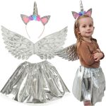 Unicorn costume skirt headband silver