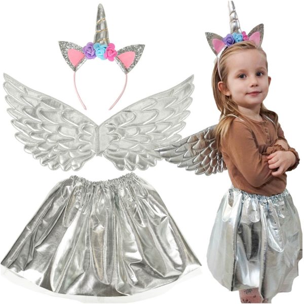 Unicorn costume skirt headband silver