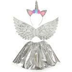 Unicorn costume skirt headband silver