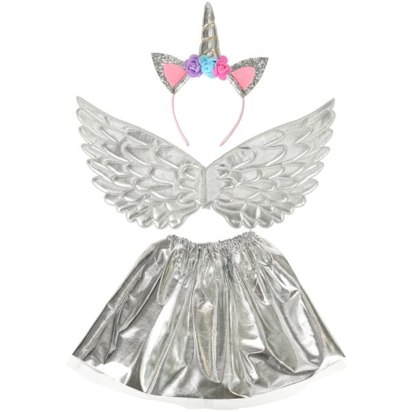 Unicorn costume skirt headband silver