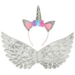 Unicorn costume skirt headband silver