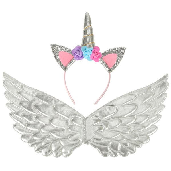 Unicorn costume skirt headband silver