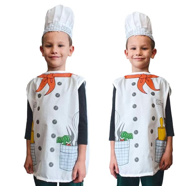 Costume carnival cook baker 3-8 years old