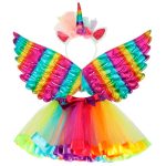 Unicorn costume skirt headband wings