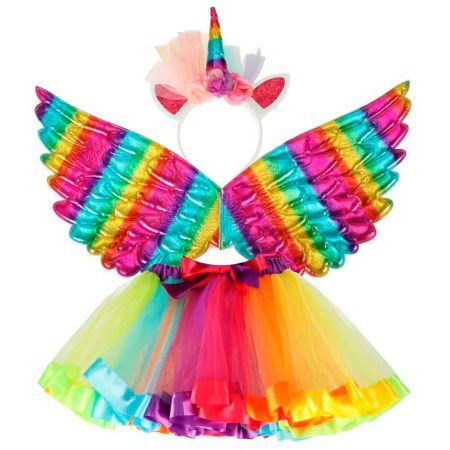 Unicorn costume skirt headband wings