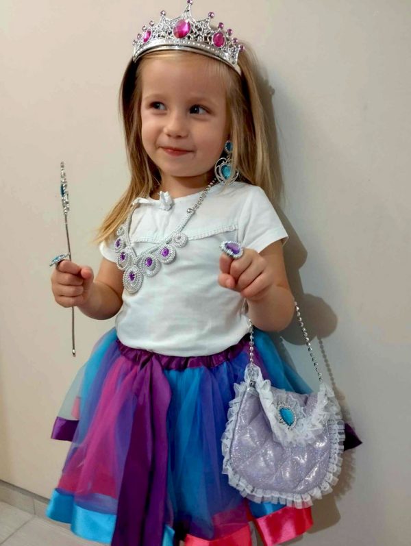 Costume queen princess crown handbag 9 items