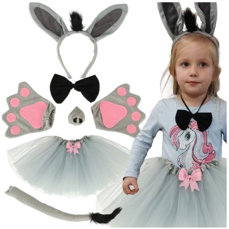 Carnival costume disguise donkey skirt headband 7 items