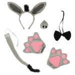 Carnival costume disguise donkey skirt headband 7 items