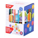 Flexible cube sorter toy plug-in square