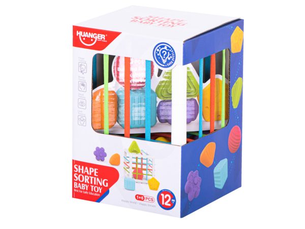 Flexible cube sorter toy plug-in square