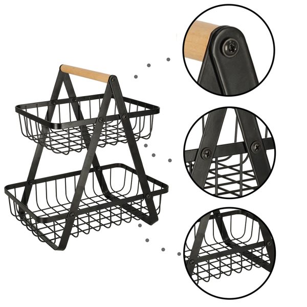 Double-decker fruit basket