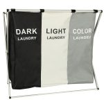 Laundry basket segregation organiser 3 compartments