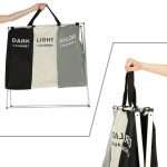 Laundry basket segregation organiser 3 compartments