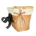 Wicker basket for bicycle