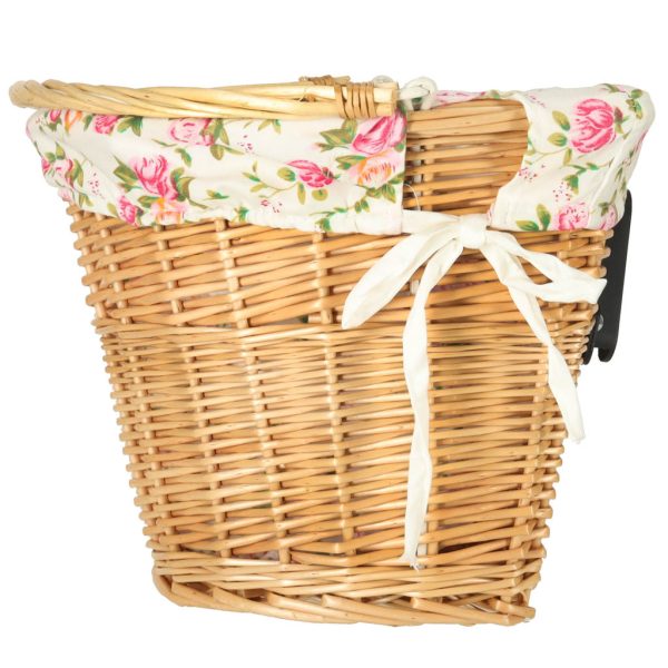 Wicker basket for bicycle flowers