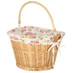 Wicker basket for bicycle flowers