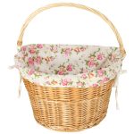 Wicker basket for bicycle flowers