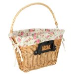 Wicker basket for bicycle flowers