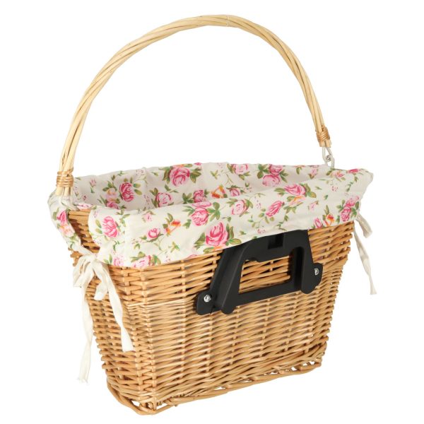 Wicker basket for bicycle flowers