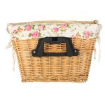 Wicker basket for bicycle flowers