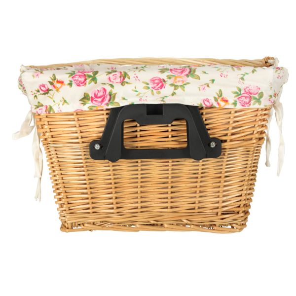 Wicker basket for bicycle flowers