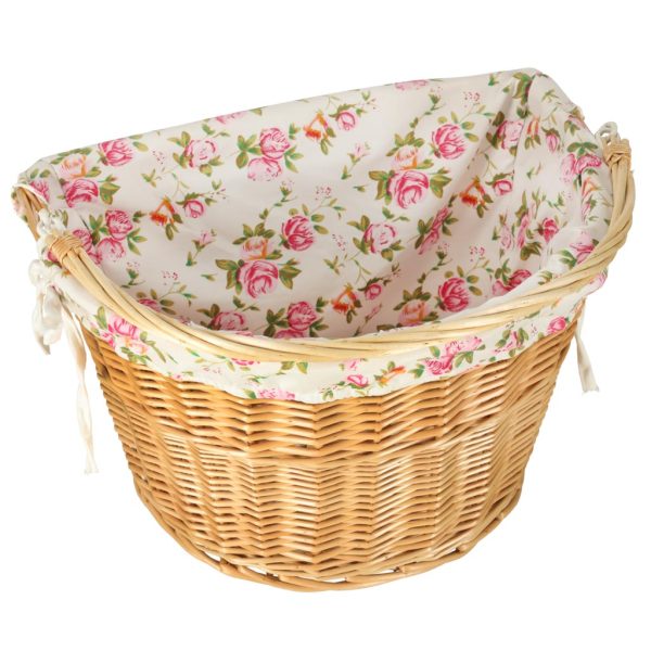 Wicker basket for bicycle flowers