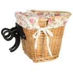 Wicker basket for bicycle flowers