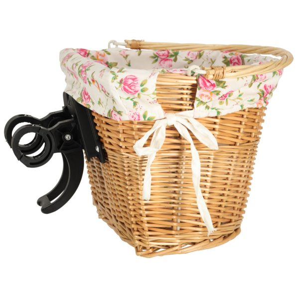 Wicker basket for bicycle flowers