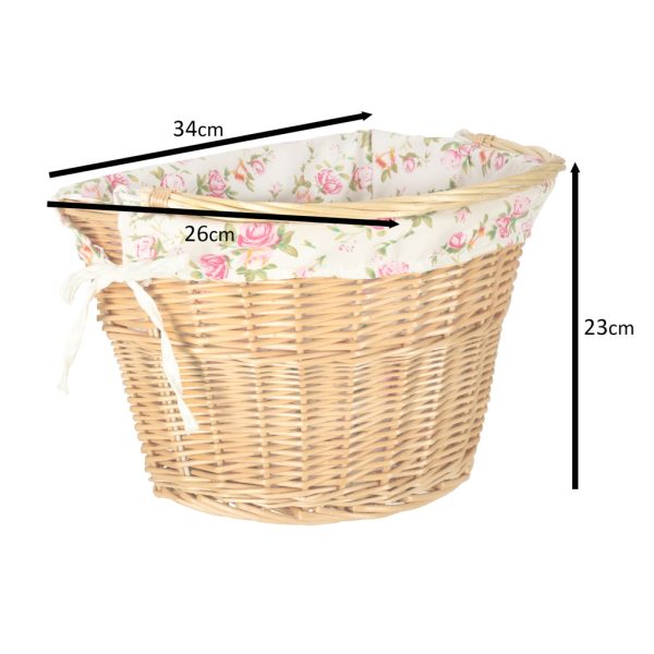 Wicker basket for bicycle flowers