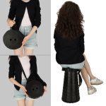 Folding chair folding stool stool black