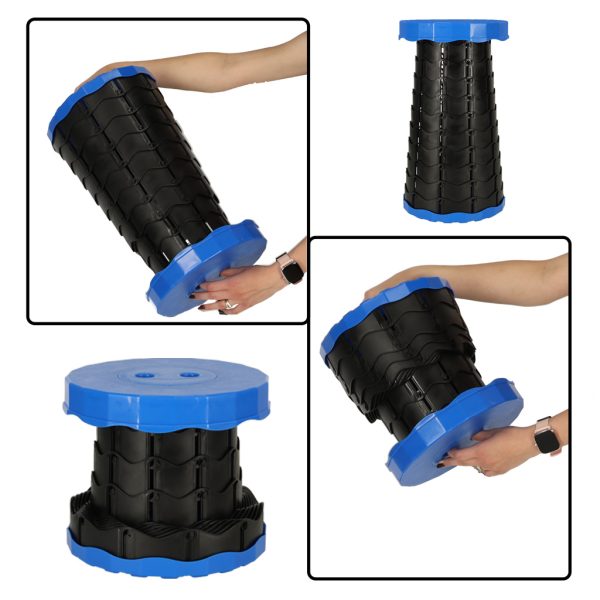 Krzeslo-skladane-rozkladany-stolek-taboret-niebieski-135330 Folding chair folding stool stool blue