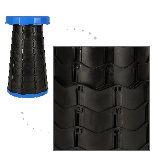 Krzeslo-skladane-rozkladany-stolek-taboret-niebieski-135331 Folding chair folding stool stool blue