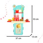 Children's kitchen in a suitcase fast food burger set ice cream fries 55cm