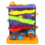 Interactive 3-in-1 ball track ball pusher