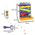 Interactive 3-in-1 ball track ball pusher