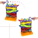 Interactive 3-in-1 ball track ball pusher