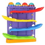 Interactive 3-in-1 ball track ball pusher