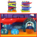 Interactive 3-in-1 ball track ball pusher