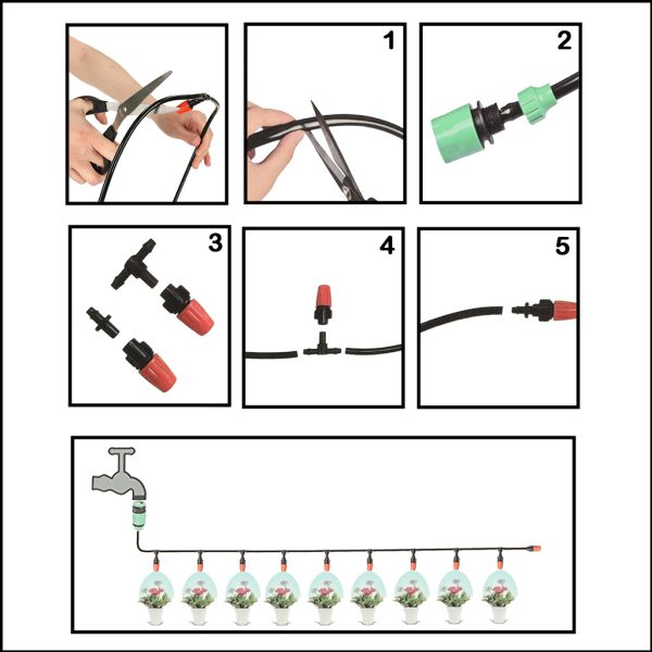 Water curtain garden sprinkler 15m