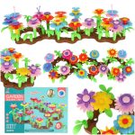 Flowers creative blocks flower garden 104 elements