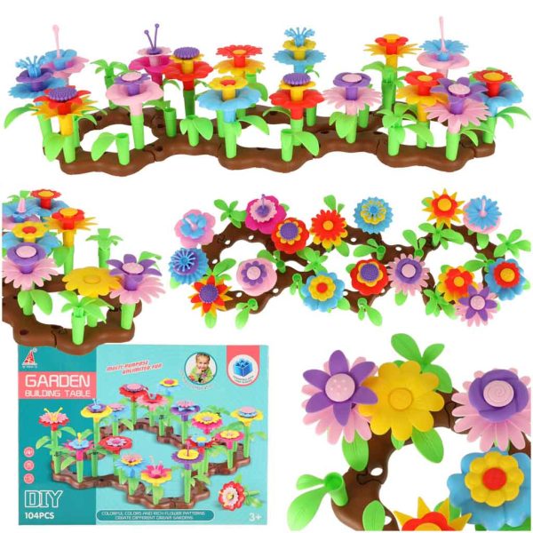 Flowers creative blocks flower garden 104 elements