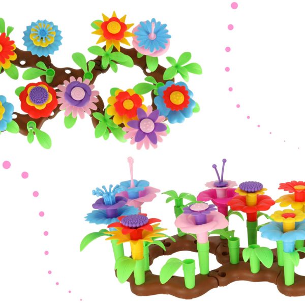 Flowers creative blocks flower garden 104 elements