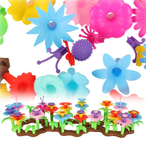 Flowers creative blocks flower garden 104 elements