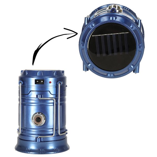 Solar camping lantern tourist lamp blue