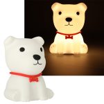 Silicone night light white doggie