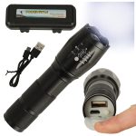 Karinis LED žibintuvėlis USB