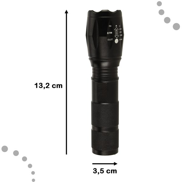 Tactical military LED power USB torch